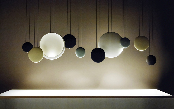 Круглые потолочные светильники в интерьере - 95 фото