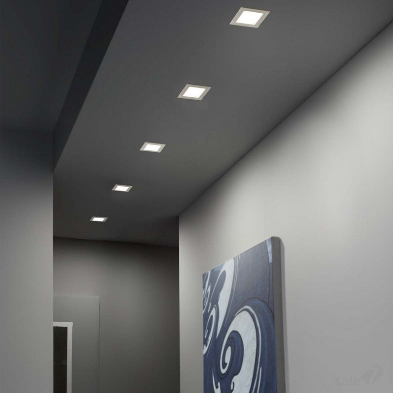 Квадратные потолочные светильники для натяжных потолков в интерьере фото