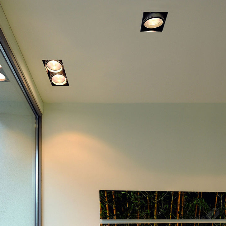 Квадратные потолочные светильники для натяжных потолков в интерьере фото