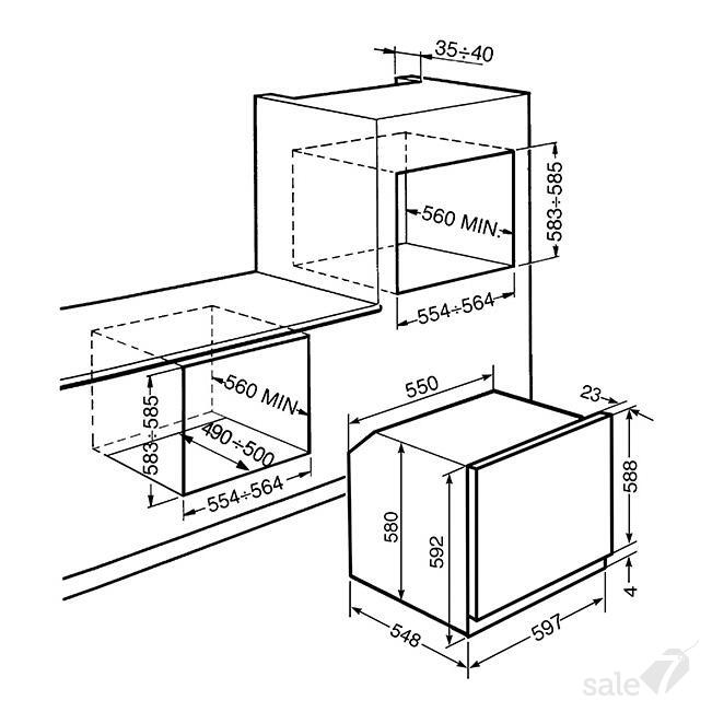 Газовый духовой шкаф smeg