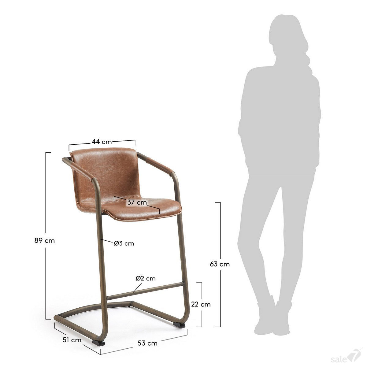 Высота полубарного стула стандарт