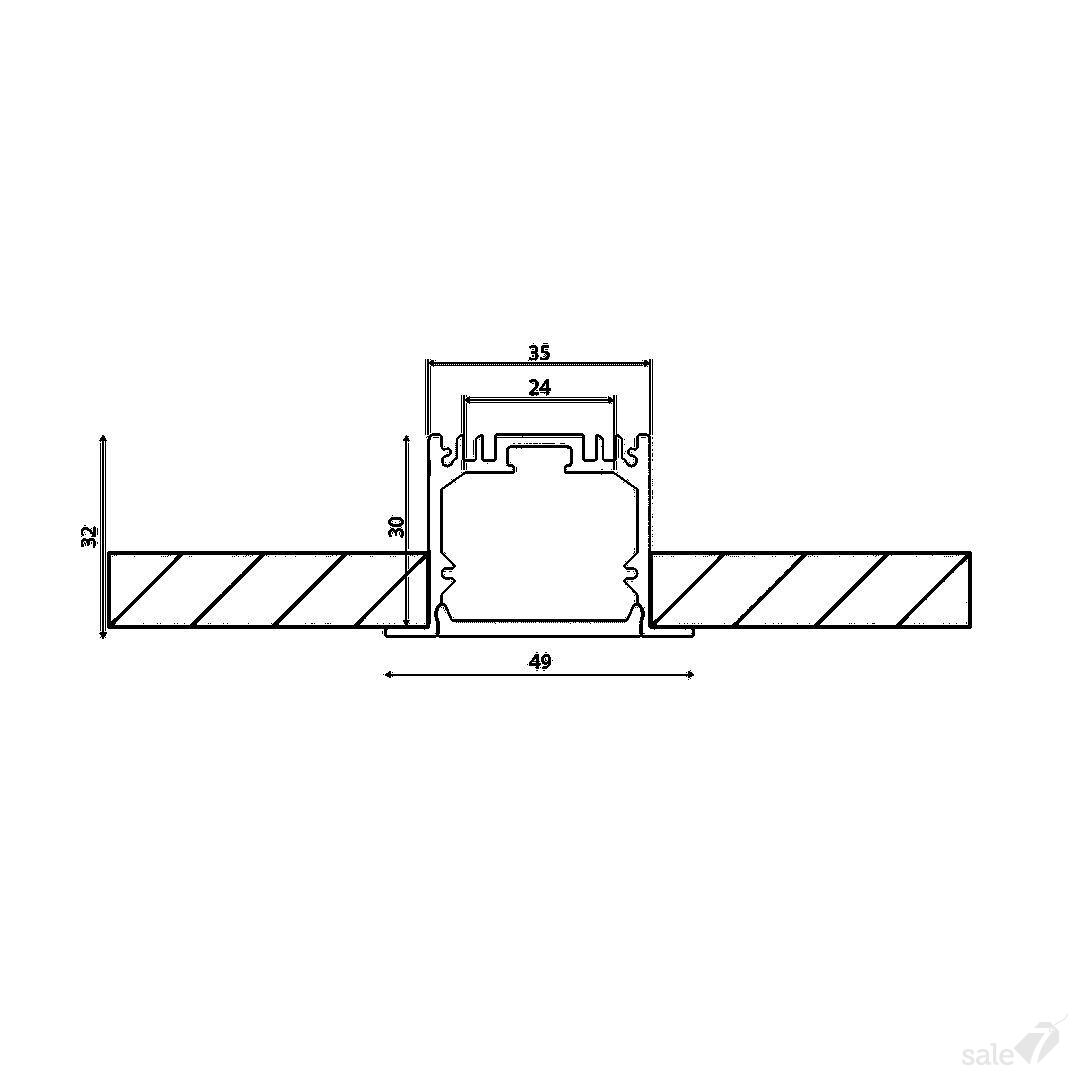 Профиль алюминиевый DESIGNLED le-4932-w