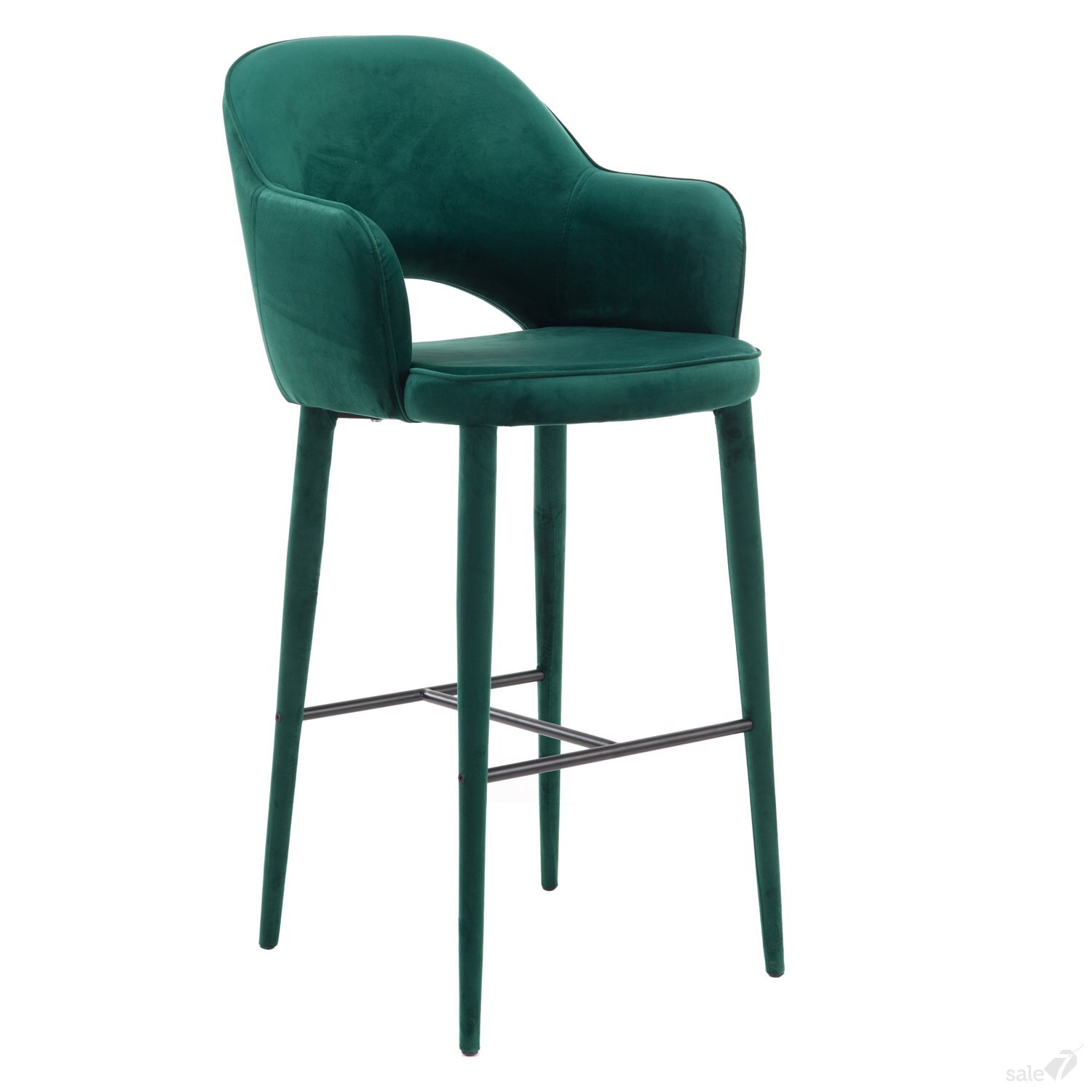 бархатные барные стулья зеленые